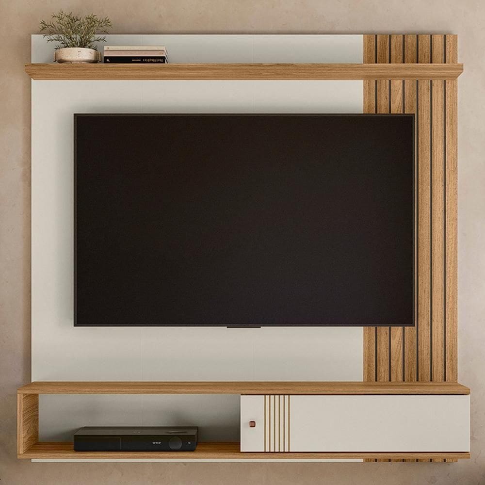 Painel Suspenso Para Tv 55 Pol 136 Cm 8650 Off White Nature Plla Off White Nature