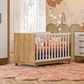 Berco Mini Cama Que Encanto Slim Freijo Toque Branco Acetinado