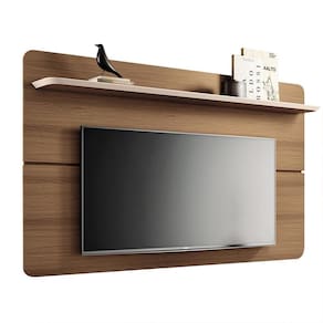 Painel Suspenso Decorativo 1.8 Tv Até 70 Pol. Sala De Estar Kirby Castanho/off White G26 - Gran Belo