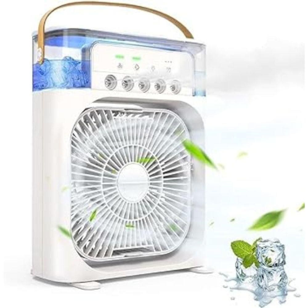 Ventilador Portátil De Mesa Mini Ar Condicionado Umidificador (branco)