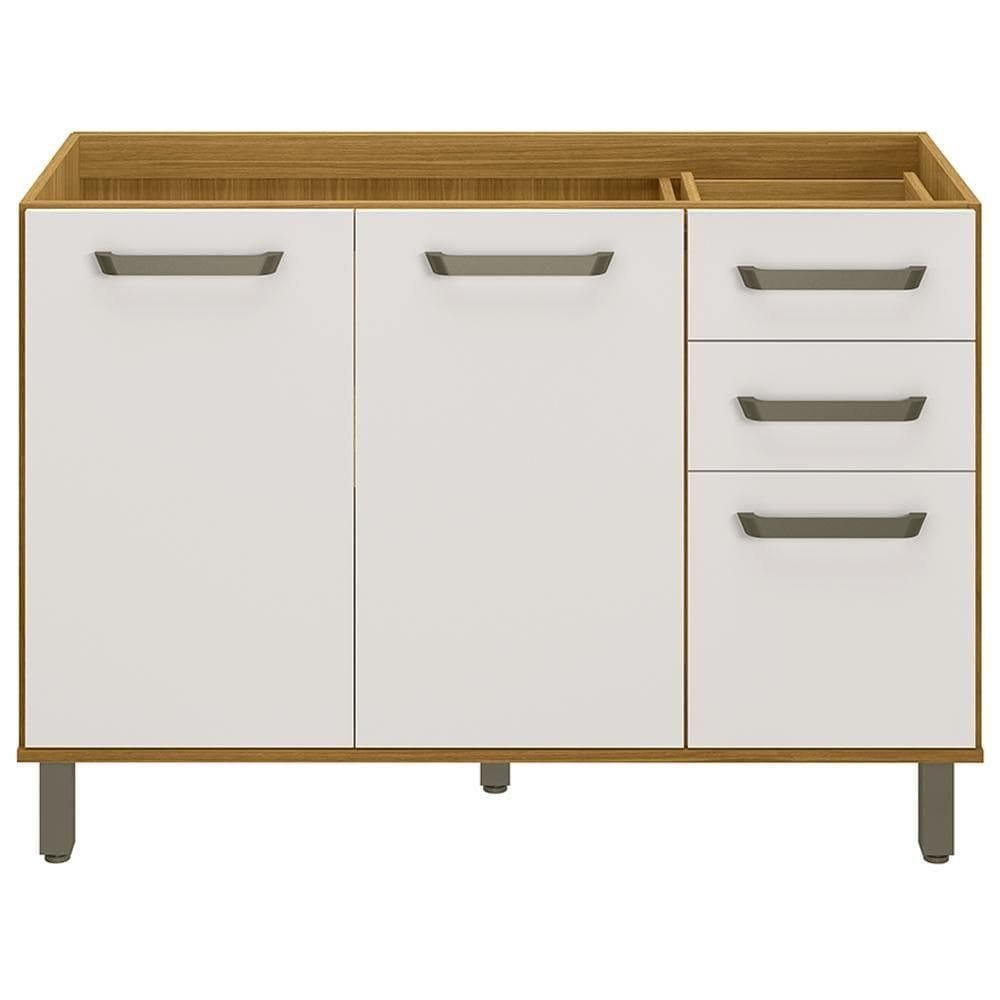 Balcao Para Pia 3p 2g 120 Cm Cria J00157 Freijo Off White Pln Freijo Off White