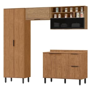 Armarios Lavanderia 4 Modulos Mdf 270 Cm Tosc Freijo Freijo Mxm