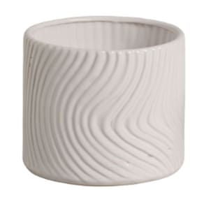 Vaso de Cerâmica Linha Mar (12) Branco BURGUINA
