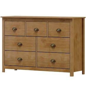 Comoda 7 Gavetas Madeira Maciça 125 Cm 9174 Freijo Milani Store