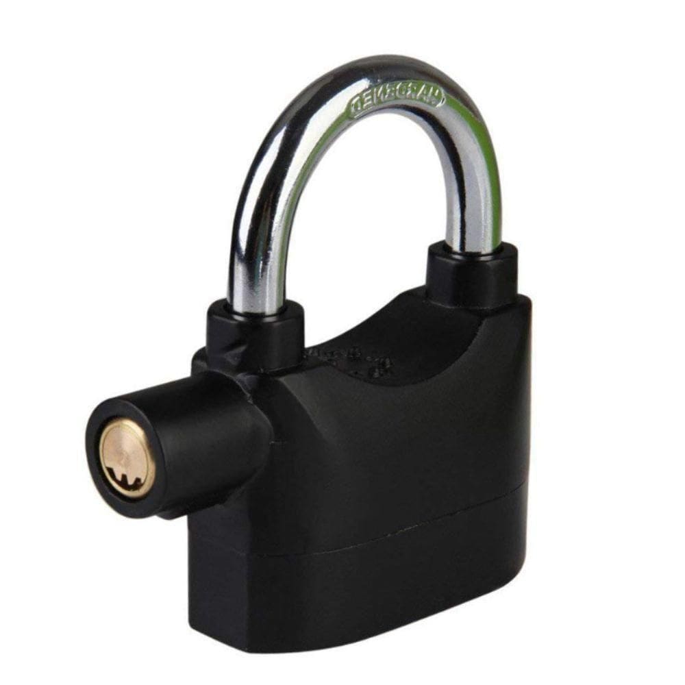 Cadeado Com Alarme Antifurto 110db Segurança Reforçada Para Bicicletas Portões E Motos