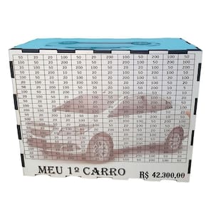 Cofre Desafio Meu Carro Dos Sonhos Junte 40 Mil Em Mdf