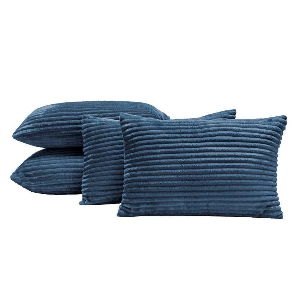 Capas De Almofadas Velvet Bariloche 60x30cm 04 Peças - Marinho
