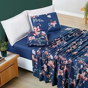 Jogo De Cama Casal Estampado 04 Peças 200 Fios Avere Encantada Encantada
