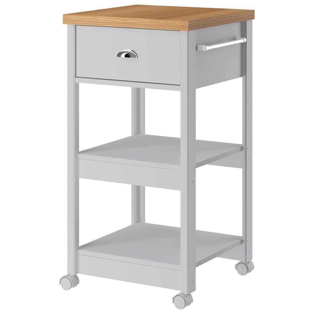 Aparador Carrinho Café 1 Gaveta 45 Cm Ba130 Cinza Dtall