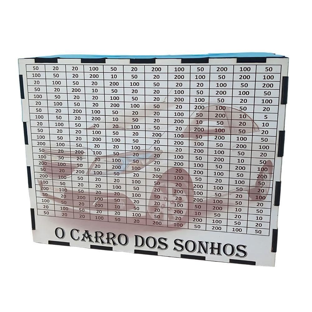 Cofre Desafio Meu Carro Dos Sonhos Junte 15 Mil Para Seu Sonho Em Mdf