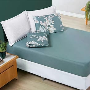 Jogo De Cama Casal Estampado 03 Peças 200 Fios Avere Primavera Primavera