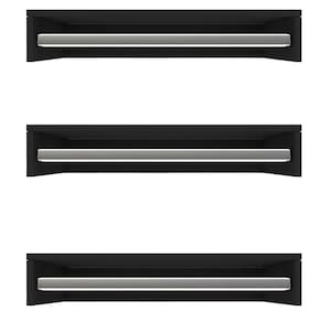 Kit 3 Cabideiro De Parede Suspenso 80x25x11,5 Preto