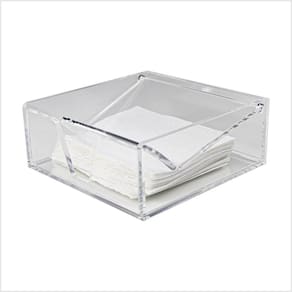 Porta Guardanapos Acrílico Transparente 5mm Centauri Mod P Organizador Mesa Cozinha Compacto Prático