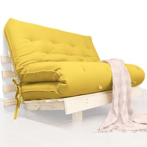 Futon Casal Tokio Sofa Cama D33 Com Madeira Maciça Ii