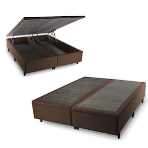 Base Box Baú Marrom King Size 193x203x45 - King House