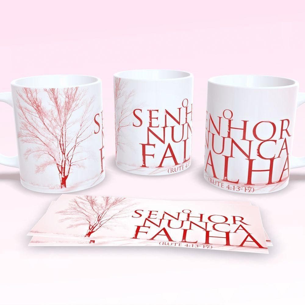 Caneca De Porcelana 325ml Decorada Frases Religiosas Estampa 1