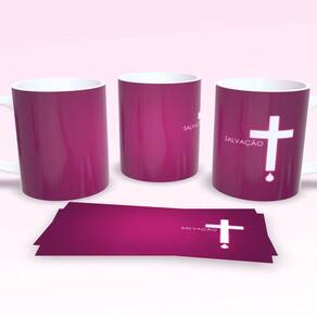 Caneca De Porcelana 325ml Decorada Frases Religiosas Estampa 15