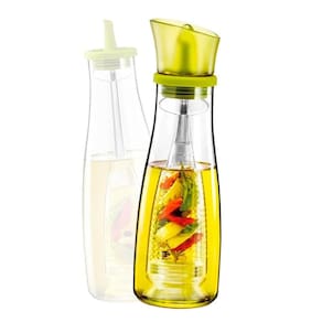 Galheteiro Porta Azeite De Vidro 500ml Com Bico Dosador