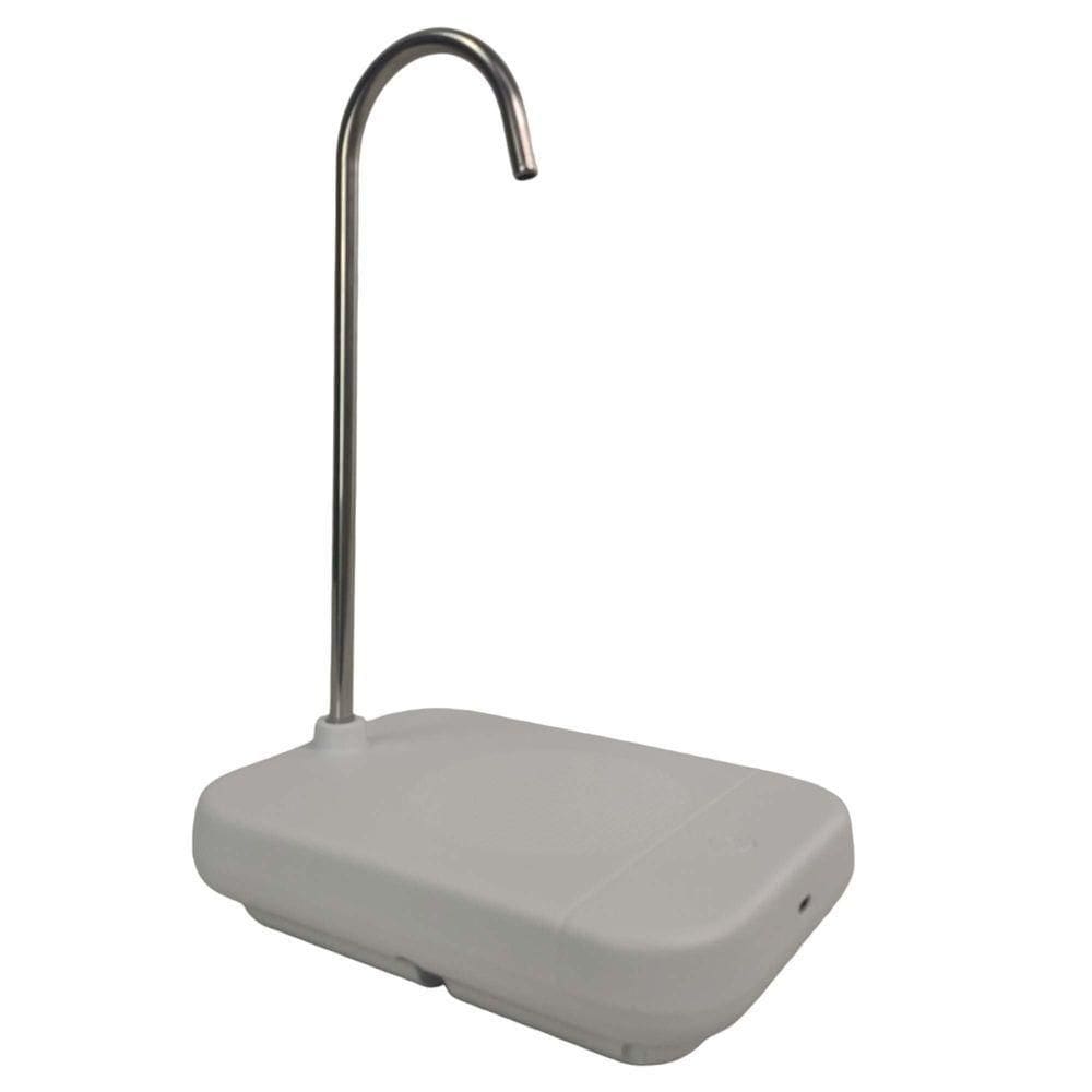 Bomba Eletrica Usb Bebedouro Galão Bateria Com Suporte Recarregavel Bivolt Branco