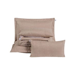 Kit Cobre Leito Queen 7 Peças Bordado Urbany 100% Poliéster Hipercal 400 Fios