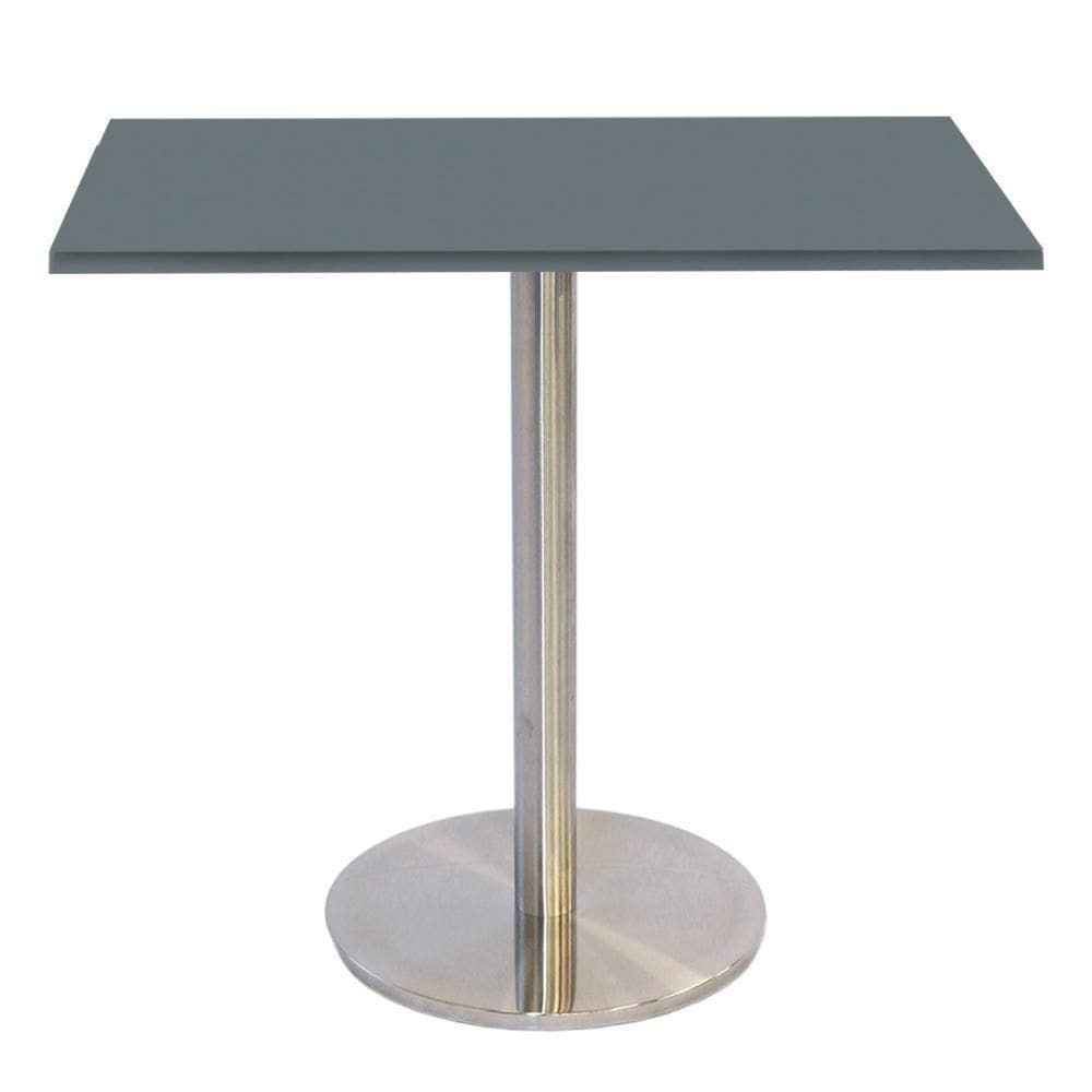 Mesa Bistrô Beta 112,50 Cm (alt) Disco Redondo Tampo Mdp Quadrado 70 Cm (larg) X 2,50 Cm (alt) Grafito