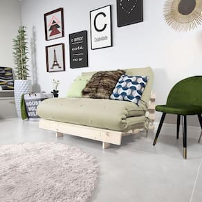Futon Casal Tokio Sofa Cama D33 Com Madeira Maciça Ii