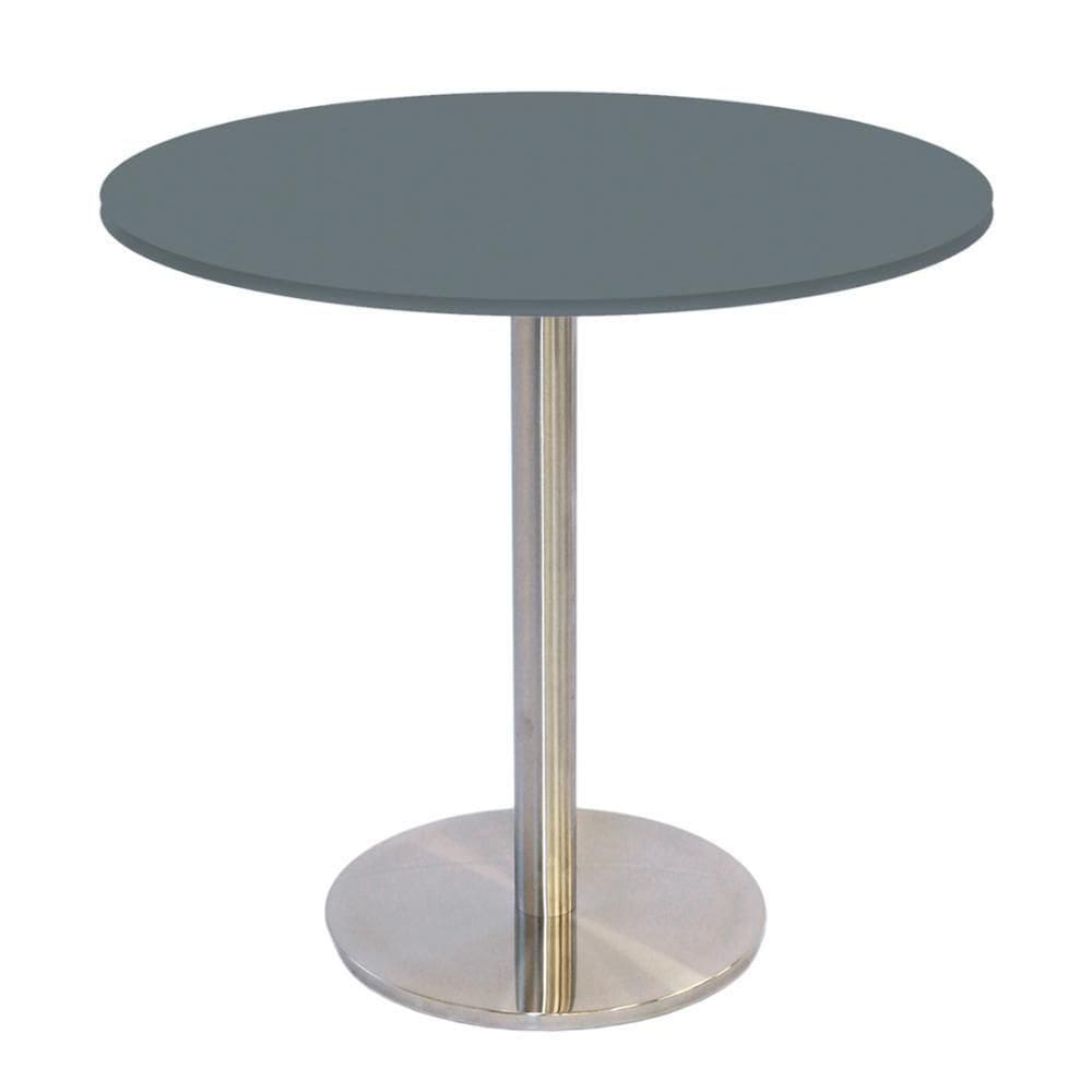Mesa Bistrô Beta 112,50 Cm (alt) Disco Redondo Tampo Mdp Redondo 80 Cm (larg) X 2,50 Cm (alt) Grafito