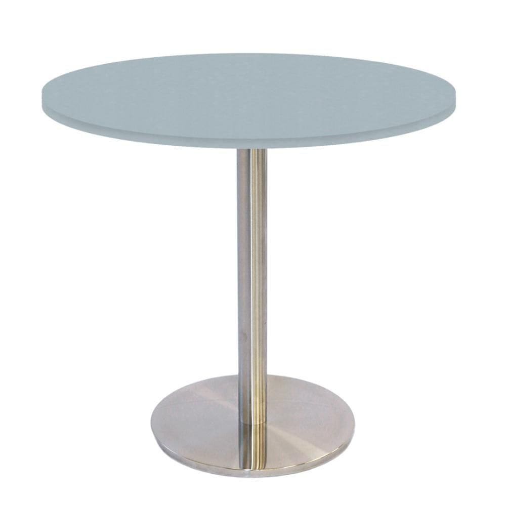 Mesa Bistrô Beta 112,50 Cm (alt) Disco Redondo Tampo Mdp Redondo 80 Cm (larg) X 2,50 Cm (alt) Cinza