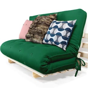 Sofa Cama Casal Futon Oriental D33 Com Madeira Maciça Ii