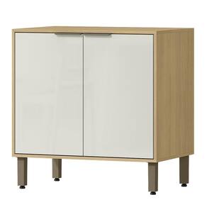 Balcao Com Tampo 80 Cm 2 Pt Glor Bgl01 Castanho Off White Mxm