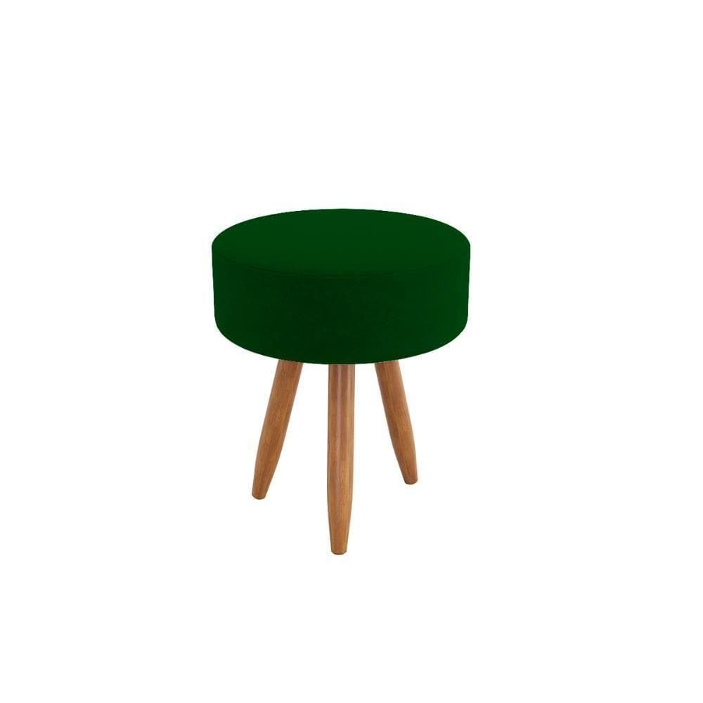 Puff Redondo Estilo Sala Jantar Escritório Moderno Verde