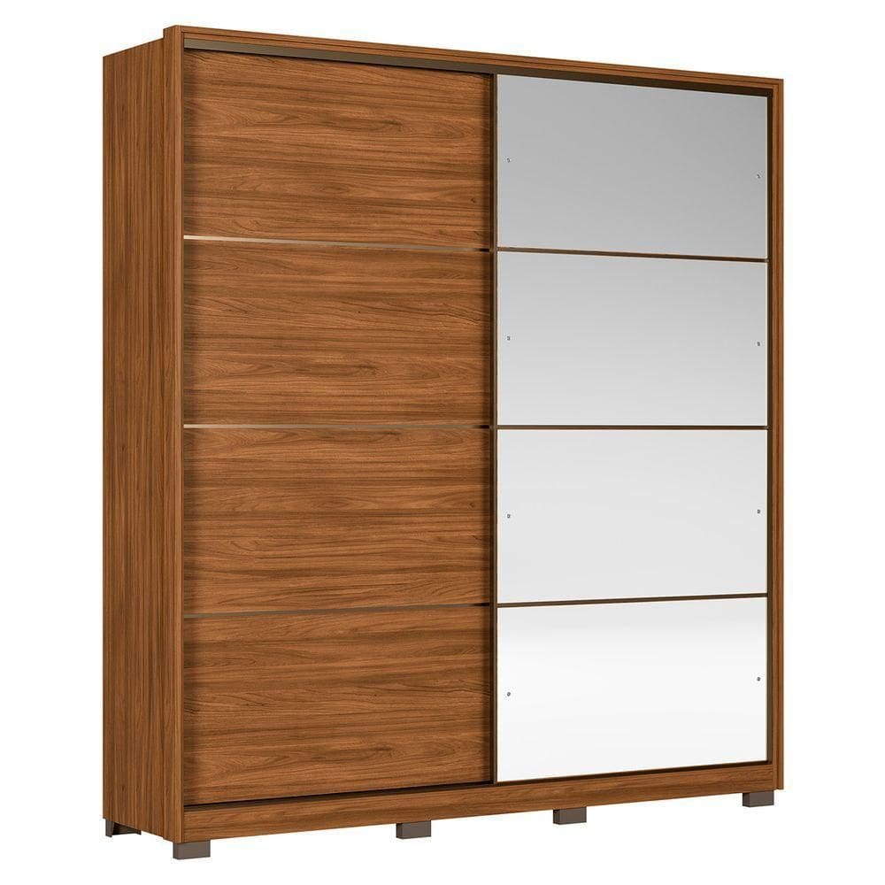 Guarda Roupa Casal 217cm Belvia Flex D02 Nogueira/preto - Mpozenato