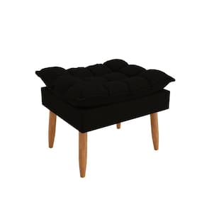 Puff Luxo Decorativo Estilo Versátil Sala Escritório Lounges Preto