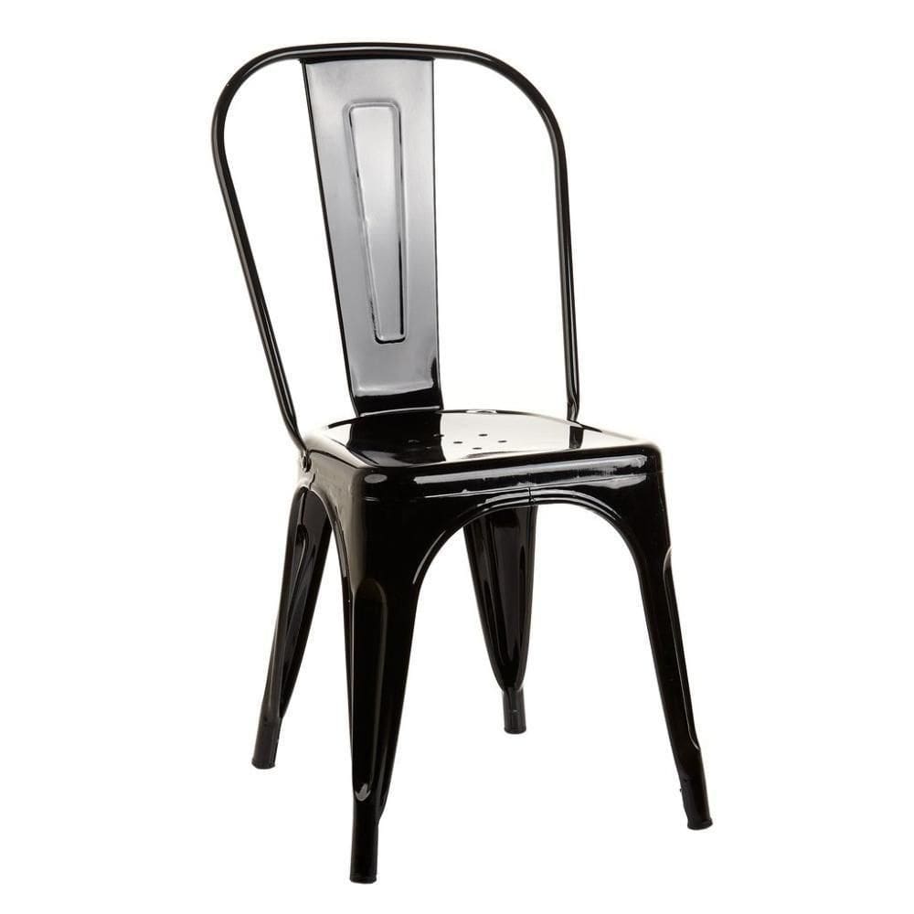 Cadeira De Design Linha Tolix Metal Preto