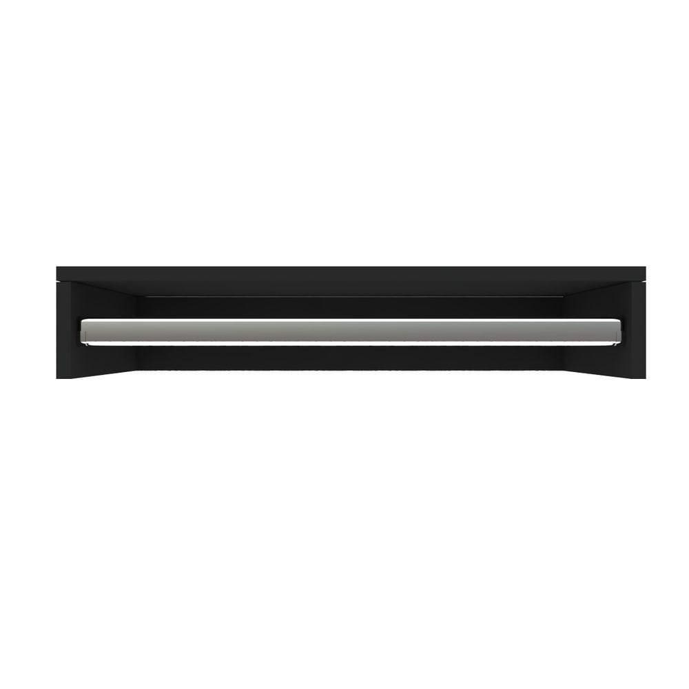 Cabideiro De Parede Suspenso 80x25x13,5 Preto