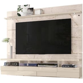 Painel Suspenso Para Tv 60 Polegadas Com 2 Portas Alana 1.8 Calacata/off White
