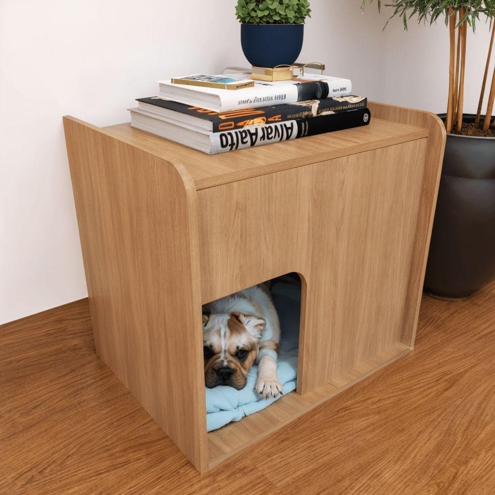 Mesa De Cabeceira Cama Pet Cães 45x45x40 Amadeirado