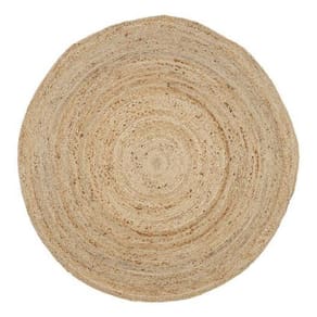Tapete Liso Redondo Juta Bege 150X150 Cm Inspire