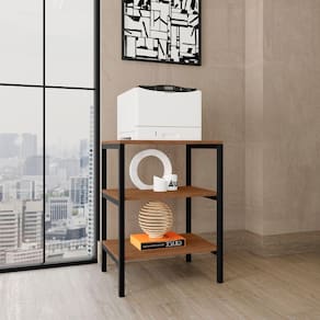 Estante Multiuso Slim Aço Pintura Anti Risco Canela Rústico