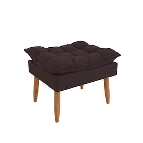 Puff Luxo Sofisticação Decorativa Para Sala Sofisticada Premium Cinza