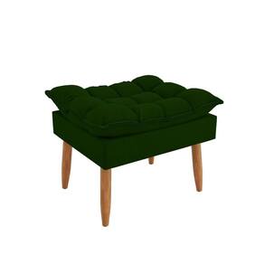 Puff Luxo Sofisticação Decorativa Para Sala Sofisticada Premium Verde