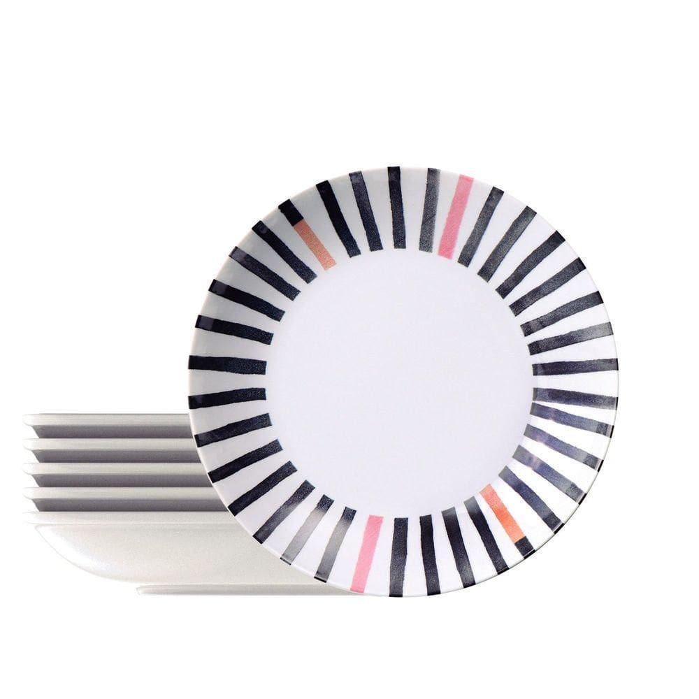 Kit Prato Fundo Tramontina Street Em Porcelana Decorada 22 Cm 06 Peças Tramontina