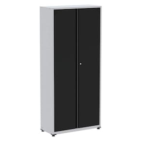Armário Alto 2 Portas Pandin 80 Cm (largura) Inmetro Estrutura Aço Cinza E Portas Pretas C- Chave