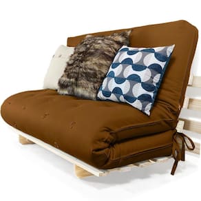 Sofa Cama Casal Futon Oriental D33 Com Madeira Maciça Ii