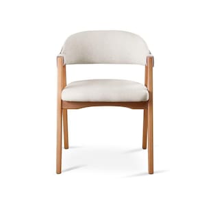 Cadeira Para Mesa De Jantar Gaia linho Nude 100