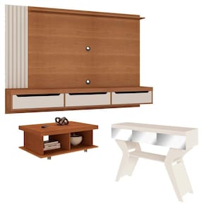 Painel Tv Mesa Aparador Sala Pdh4641 Cinamomo Off White Arly Cinamomo Off White