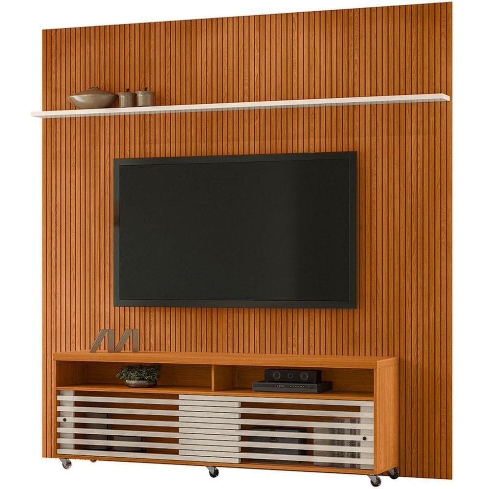 Painel Para Tv 75 Polegadas Composição Bancada Prestigio Cinamomo/off White