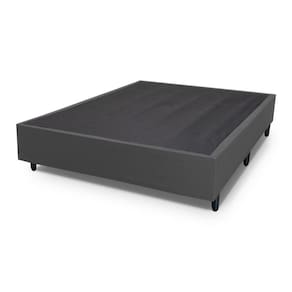 Base Box Casal Prince Sued 1,38x1,87x0,32 Cinza