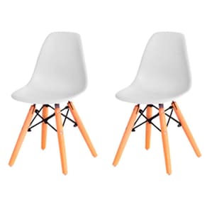 Kit Com 2 Cadeira Flórida Kids Com Assento Em Polipropileno Branco