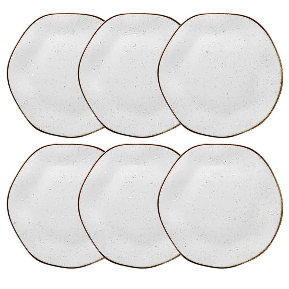 Conjunto 06 Pratos Rasos 27,5cm Ryo Maresia Oxford